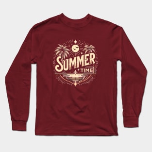 Tropical Summer Vibes warm season welcome summer Long Sleeve T-Shirt